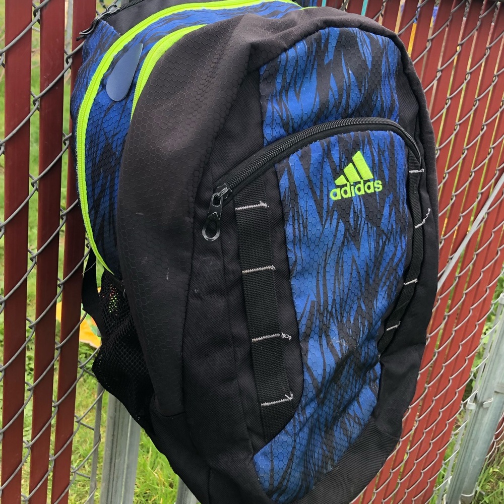 Adidas Load Spring Laptop Men’s Blue Black 2 large Side Pockets Backpack